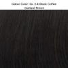 Top Tier Hair Topper Color GL 2-6 BLACK COFFEE - Gabor Wigs 12" Mid Length Layered Hairpiece Synthetic Wispy Bangs Add Volume Monofilament Crowne Bundle MaxWigs Hairloss Booklet view 2