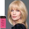 Top Tier Hair Topper Color GL 2-6 BLACK COFFEE - Gabor Wigs 12" Mid Length Layered Hairpiece Synthetic Wispy Bangs Add Volume Monofilament Crowne Bundle MaxWigs Hairloss Booklet view 3