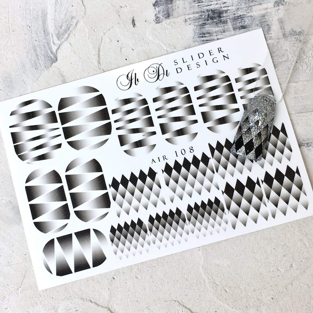 IBDI Geometric nail Decals/Sliders for manicure or pedicure, Decal for nails, Slider for manicures and pedicures, Nail art
