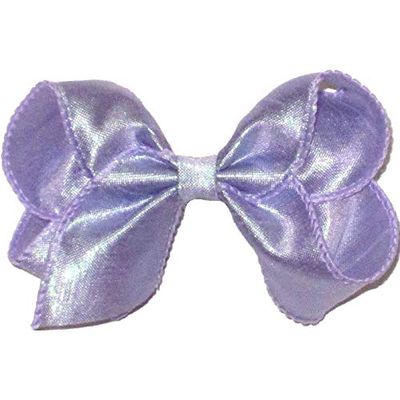 DU-121S Toddler Iridescent Orchid Dupioni Silk Hair Bow