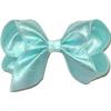 DU-114S Toddler Iridescent Aqua Dupioni Silk Hair Bow view 1
