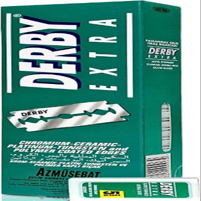 100 "Derby Extra Professional" Double Edge Razor Blades for straight razor