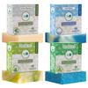 360 Feel Fresh Bar Soap Set - Made in the USA - Castile Handmade All Natural Cold Processed - Infused 4 Refreshing Scents Aloe Vera, Cotton Blossom, Spring Scrub, & Cool Water - (5oz, 4-Pack) view 1