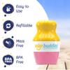 Solar Buddies Sunscreen Applicator - Single Pink - Refillable Roll on Sponge Sunscreen, Suncream & Lotion Applicator For Kids, Adults & Families - Holds 3.4fl oz, Perfect Size for Travel view 3
