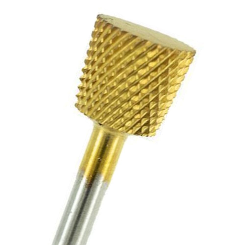 Medicool Gold Carbide -CC8- Inverted Manicure Bit Remove White Backfill for Acrylic and Gel | CC8