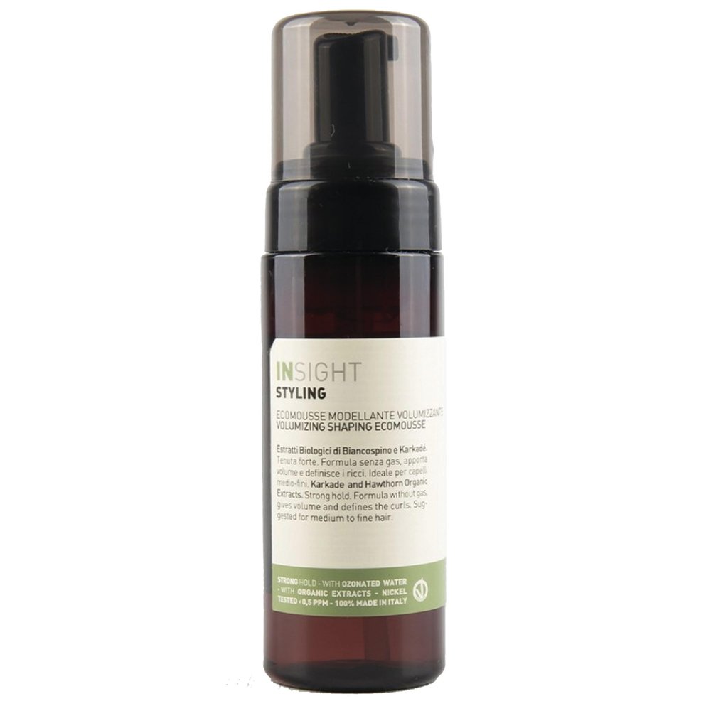 Insight Clean Beauty Styling Volumizing Shaping Eco Mousse With Karkade Extract, Vegan, 5.07 fl oz