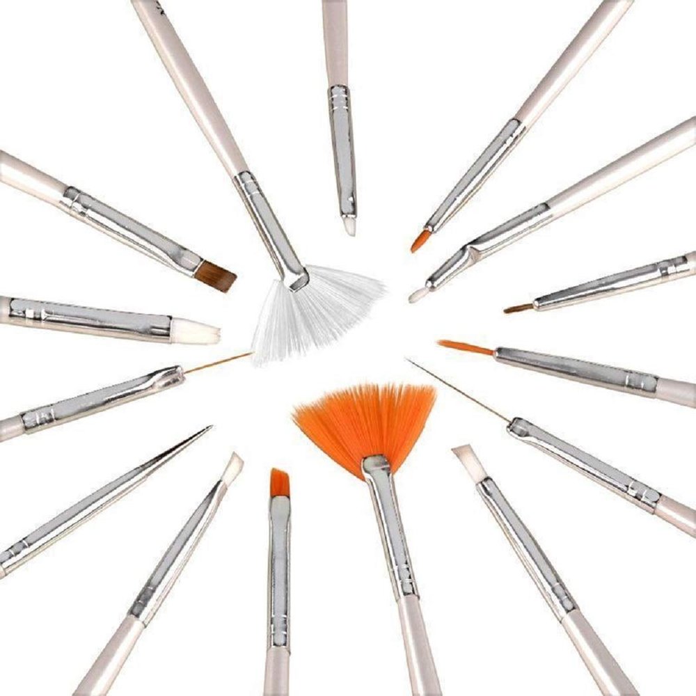 20 pcs Nail Art Gel Design Pen Painting Polish Brush Dotting Drawing Tools Set Proffesional Manicure Pedicure Kit by SHG
