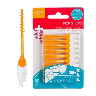 Edel+White Pick Dental Sticks Medium S-L - 50 pack
