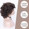SEVENCOLORS Short Brown Curly Wigs for Black Women Synthetic Mixed Brown Big Curly Bob Wig view 3