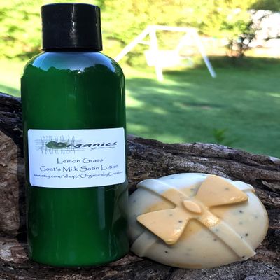 4oz Goat milk Lemon Grass soap and lotion set