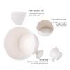 2 Colors Plastic Shaving Soap Bowl Foam Shaving Soap Cream Bowl with little handle Shaving Bowl for Men, Traditional Wet Shaving Factory Shaving Mug (White) view 4