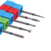 MZCMSL Russian Manicure Drill Bits, Cylinder/Ball/Flame/Needle Cuticle Bit,3/32 Shank Diamond Nail Drill Bit,5pcs view 2