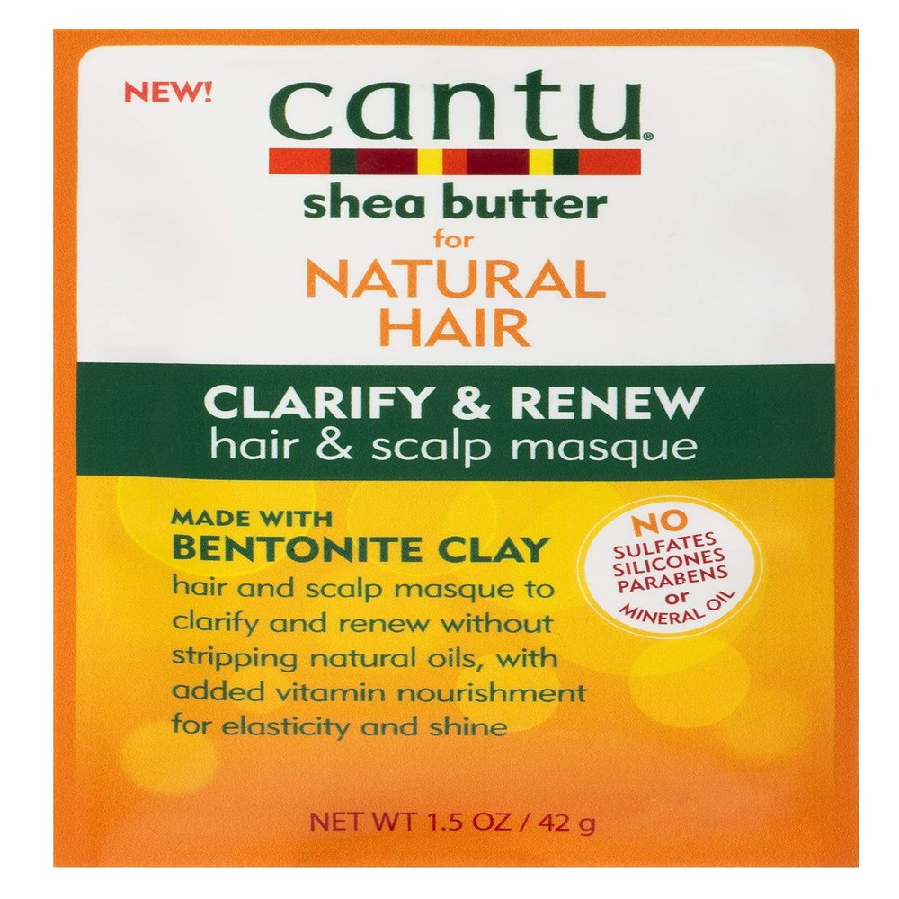 Cantu Natural Hair Clarify & Renew Hair Scalp Masque 1.5 Ounce (6 Pieces)