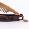 Beard Comb Gifts for Him Wooden Comb for Men Folding Pocket for Moustache Hair Walnut Combs Husband with the Engraving (Dangerous Man) view 4