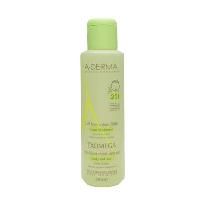 A-Derma Exomega - 500ml - 2 in 1 hair and body cleansing gel - Spain