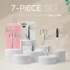 Manicure Set Solingen Made in Germany - 7 Piece Exclusive Finger & Toe Nail Clippers Kit for Women and Men in Real Leather Case, Color Rosa view 3
