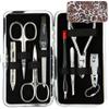 3 Swords Germany - brand quality 7 piece manicure pedicure grooming kit set for professional finger & toe nail care scissors clipper fashion leather case in gift box, Made by 3 Swords Germany (6318) view 1