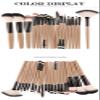 MIPPER 18pcs Makeup Brushes Set with Fan-shaped for Eye shadow Eyebrow Blush Eyeliner Eyelash (gold+black) view 4