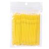 4 Colors Available 100PCS/Bag Disposable Micro Applicator Brushes, Women Disposable Eyelash Extension Brushes for Makeup brushes, Extension Mascara Brush Eyelash Glue Cleaning Stick, (2.5mm)(yellow) view 1