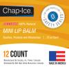 Chap-Ice | 12-Count Beeswax-based Peppermint Mini Lip Balm - Fortified with Vitamin E for Dry, Cracked Lips | Made in USA view 4