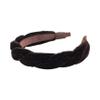 Anna Fashion Headband, Velvet, Twist 1" Wide Brown view 1