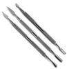 3Pcs Cuticle Pusher Tools Spoon Knife Gauge Finger Nail Cleaner Dead Skin Remover Gel Polish Manicure Pedicure view 1