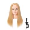 Hairingrid Mannequin Head 20"-22" 100% Human Hair Hairdresser Cosmetology Mannequin Manikin Training Head Hair and Free Clamp Holder view 1