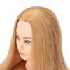 Hairingrid Mannequin Head 20"-22" 100% Human Hair Hairdresser Cosmetology Mannequin Manikin Training Head Hair and Free Clamp Holder view 3