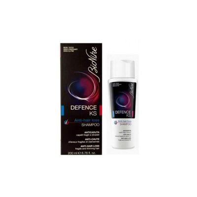Bionike Defence KS Anti-Hair Loss Shampoo 200ml - Keto System - Fragile & Depopulated Hair - Prolonged Treatment - Natural Active Ingredients - Daily Use - Antioxidant Properties - Strong Hair - Italy