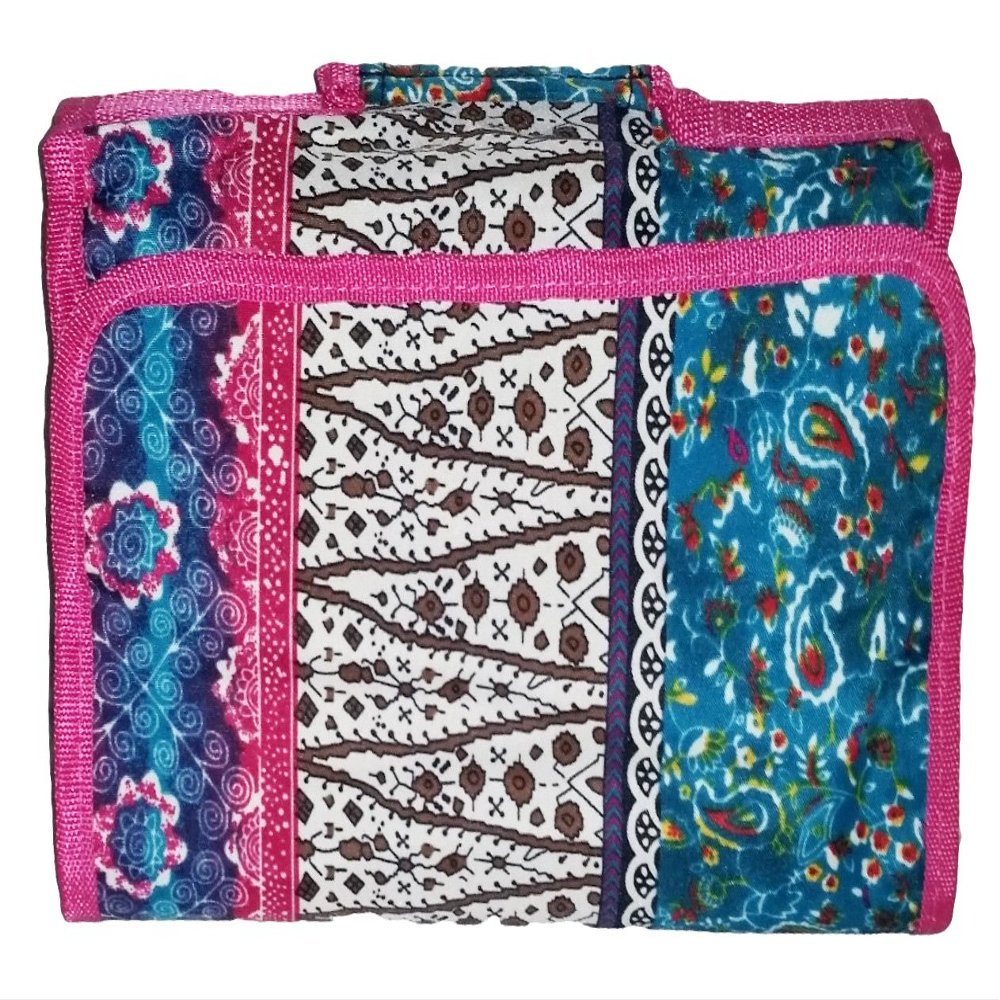 101 BEACH Hanging Toiletry Cosmetic Organizer Bag Roll up for Storage Travel Custom Embroidery Available (Boho)