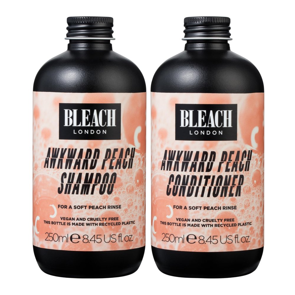 Bleach London Awkward Peach Shampoo & Conditioner, 250ml Each