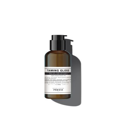 PREVIA Hair Gloss Taming Serum & Leave-In Conditioner - Anti-Frizz Heat Protectant for Dry Damaged Hair - Organic Almond Vegan Moisturizing Gloss - 6.7 oz