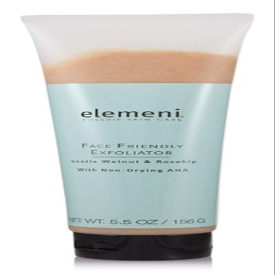 elemeni Skin Care Face Friendly Exfoliator - Organic Face Scrub for Men and Women | Facial Cleanser & Revitalizing Deep Cleaning Mask with Moisturizing Alpha Hydroxy Acid | 5.5 OZ Vegan Friendly