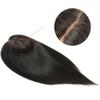 LXUE Human Hair Toppers for Thinning Hair 3.5" x 5.5" Invisible Mono Base Top Hairpieces for Women, 6" Natural Black view 4