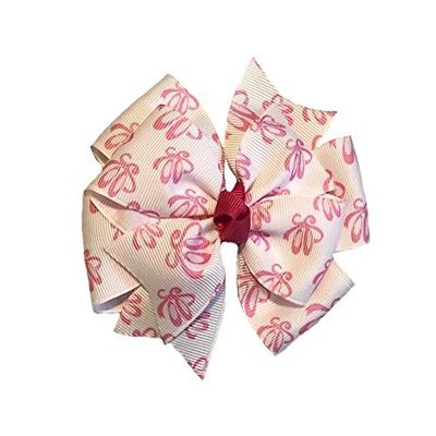 Ballet Slippers Pinwheel Hair Bow
