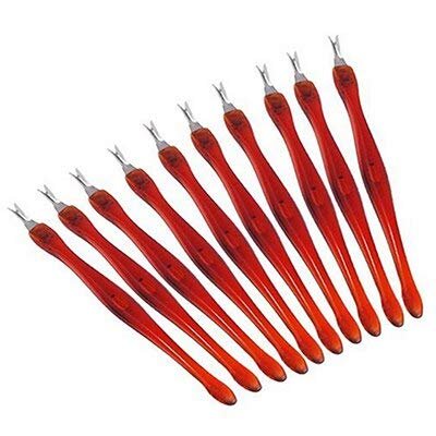 10Pcs Portable Cosmetic Nail Art Pedicure Dead Skin Fork Cuticle Remover Manicure Pusher Foot Trimmer File Peeling Knife