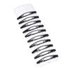 10pcs 6cm Black Snap Hair Clips Simple Oval Metal Barrettes for Girls view 1