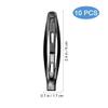 10pcs 6cm Black Snap Hair Clips Simple Oval Metal Barrettes for Girls view 2