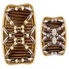 Hairmagic Haircombs. Small Diamante Charcoal Pearl Bronze, Black Combs view 3