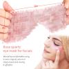 ideayard Rose Quartz Eye Mask, Cooling Eye Mask 100% All Natural Crystal Mask for Facial Puffy Eyes Reusable view 3