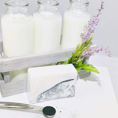 Activated Charcoal and Goat's Milk Bar Soap