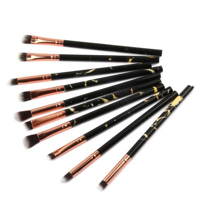 XZEN 10pcs Eye Makeup Brushes Marble Pattern Eye shadow Eyebrow Concealer Brushes Set