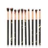 XZEN 10pcs Eye Makeup Brushes Marble Pattern Eye shadow Eyebrow Concealer Brushes Set view 2
