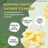 Morning Energy Shower Steamers Aromatherapy for Energy - Christmas Gift - Adult Stocking Stuffer - USA Made - Peppermint & Lemon Shower Bomb Tablets -Soothing Natural Essential Oils (10 Pack) view 2