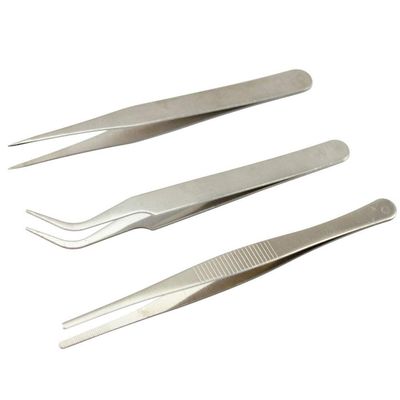 3 pcs Repair Precision Assembly Set Tool Stainless Steel Electronic Tweezers