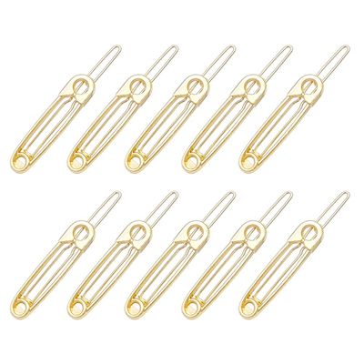 10pcs Hollow Hair Clips Cloud Metal Hairpins Geometric Hair Clips Vintage Hair Clamps for Daily Use (Golden)