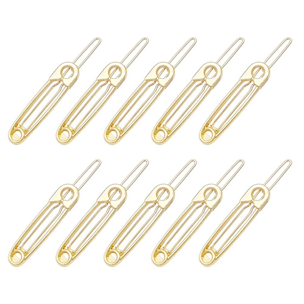 10pcs Hollow Hair Clips Cloud Metal Hairpins Geometric Hair Clips Vintage Hair Clamps for Daily Use (Golden)