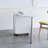 FCH Nail Table with 2 Drawers 1 Cupboard Wrist Rest on Top Table Mobile Beauty Manicure Table Station Salon Desk Equipment White Easy Put Together (Single Side) view 2
