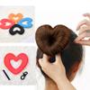 ruiycltd Easy to Use Hair Donut Heart Magic Sponge Bun Maker Hairstyle Styling DIY Tool Accessory Daily Life Party Shopping Green view 3