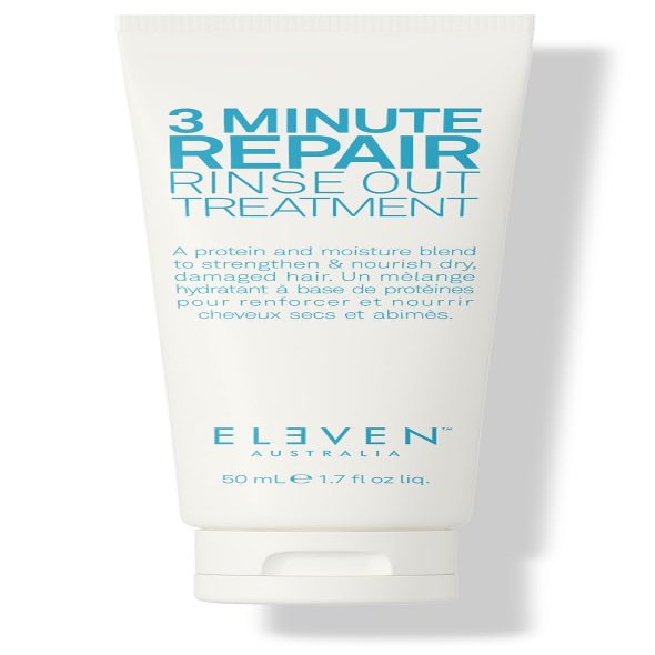 ELEVEN AUSTRALIA 3 Minute Repair Rinse Out Damaged Hair Treatment - Deep Conditioning Hair Mask for Moisture, Hydrating Conditioner Agents & Proteins, Adds Shine, For Women & Men, Vegan - 1.7 fl oz